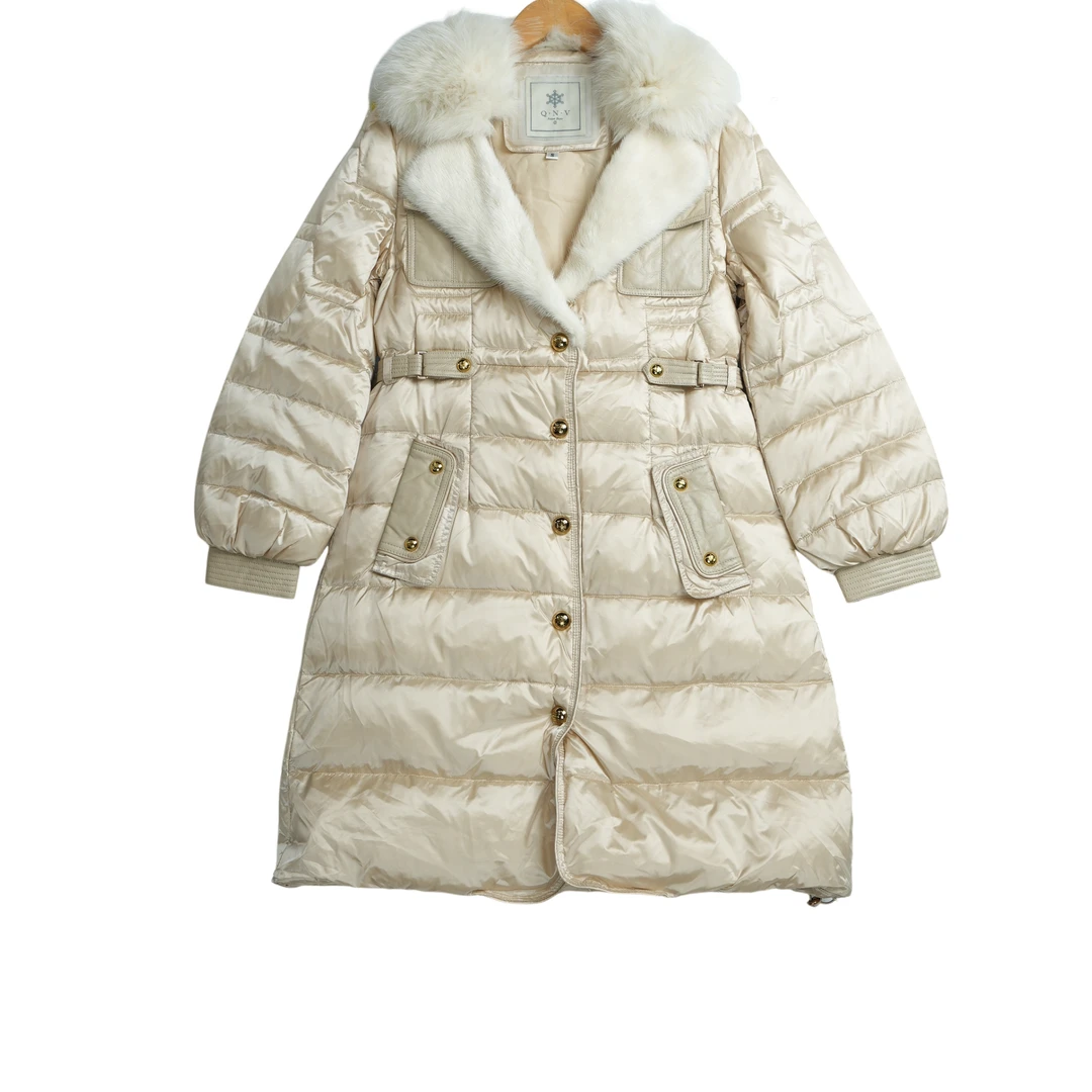 【赛瑞娜】精选女装新款款高端冬季女士杏色防寒服-81069