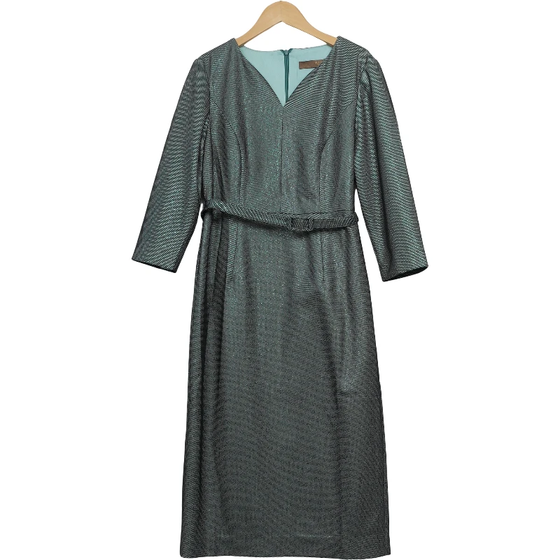 【MT姿】专柜折扣女装新款洋时尚百搭气质气通勤绿色连衣裙-17076