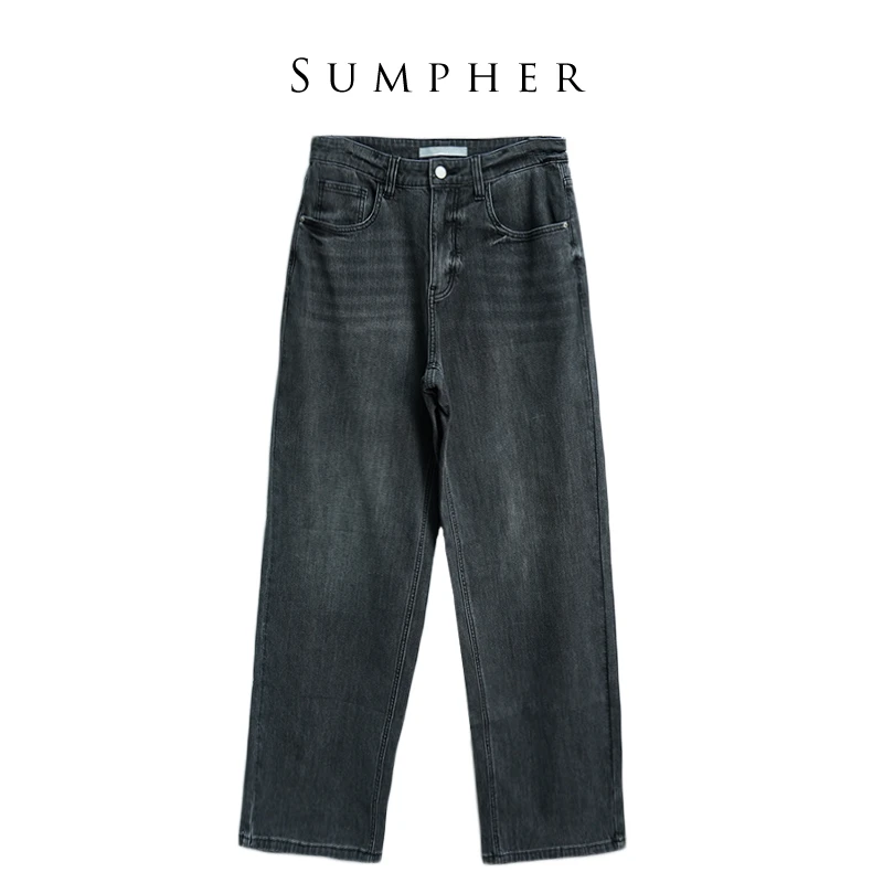 A某M品牌2024春秋折扣时尚百搭高端气质通勤黑色女士牛仔裤-10070