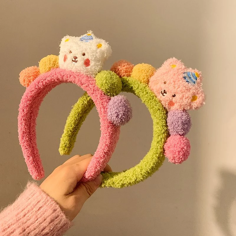 网红洗脸毛毛发箍女敷面膜专用化妆毛绒头箍简约少女心发捆秋冬
