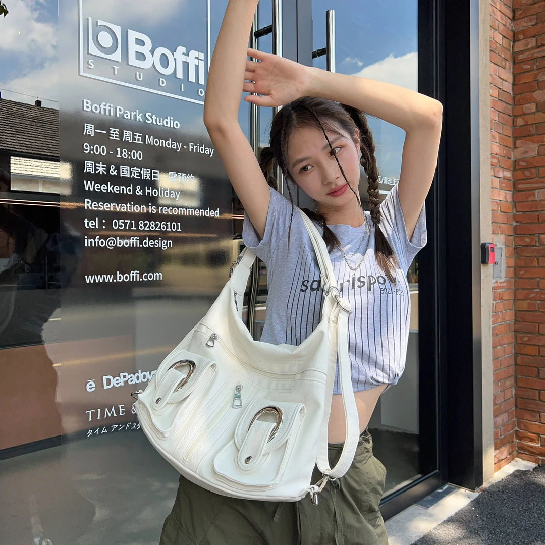 SWAGONE欧美风小众韩版潮PU单双肩斜挎手提大容量通勤托特包包女