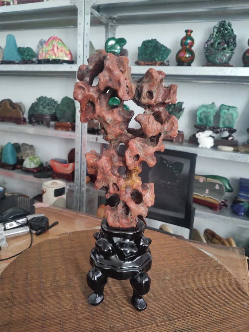 太湖石家居装饰奇石盆景石花架摆件