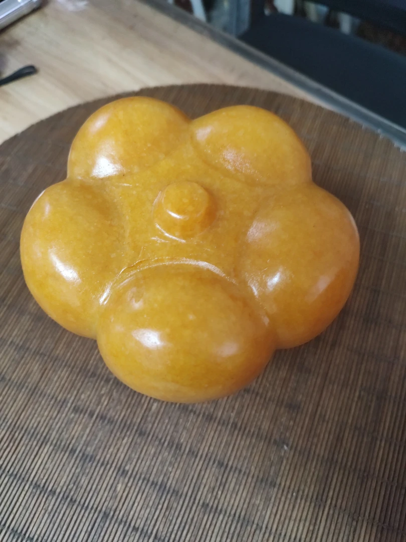 呱呱来财,黄金石雕刻家居装饰盆景石花架摆件