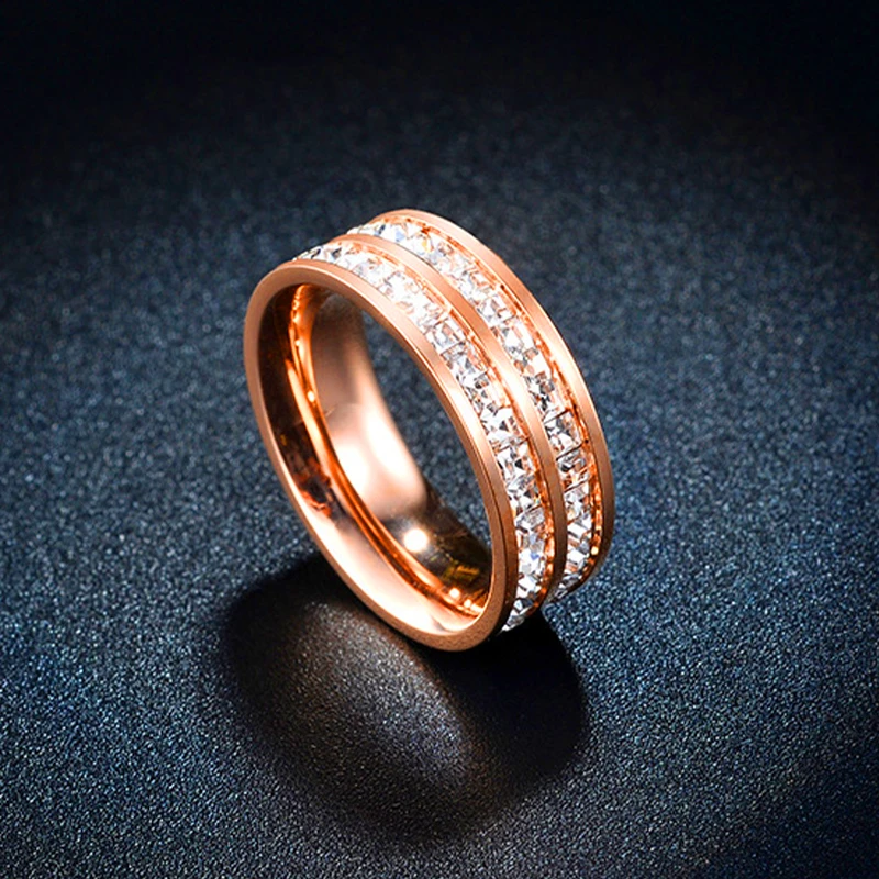 钛钢戒指 满天星戒指钛钢不掉色情侣对戒设计高级感气质闺蜜戒指