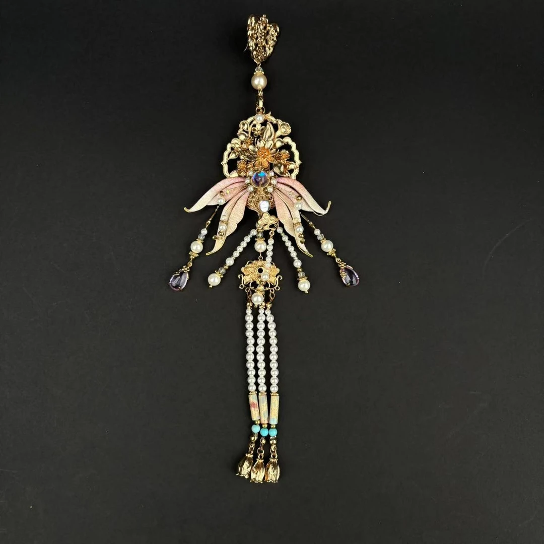 【春日蝶序】非遗缠花纯手工桑蚕丝缠花蝴蝶压襟国风（使用后不可退）