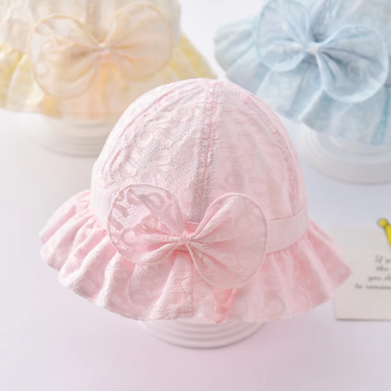 婴儿帽子春夏季可爱春天婴幼儿女宝宝渔夫帽夏款新生儿遮阳帽透气