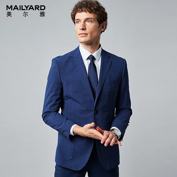 MAILYARD/美尔雅西服单件  男式格纹商务通勤正装西装外套男491