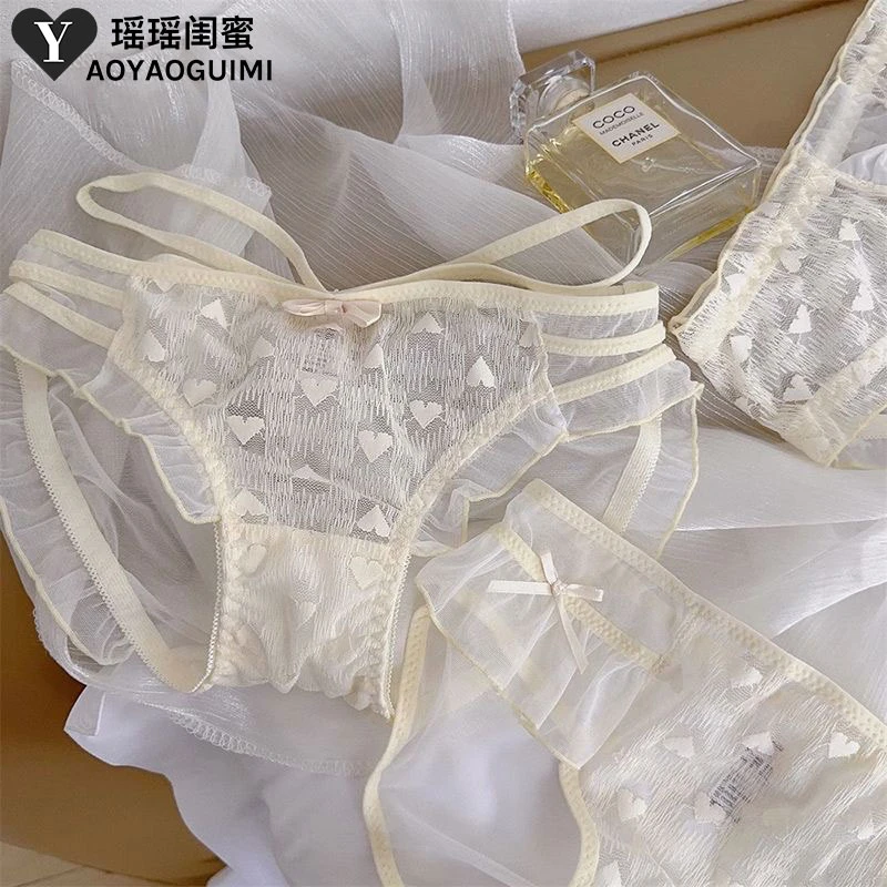 纯欲镂空甜美网纱内裤女士性感透明轻薄透气低腰少女三角裤衩新款