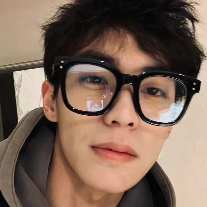 gm黑框眼镜框素颜男女同款韩版潮近视可配度数防蓝光网红时尚大框