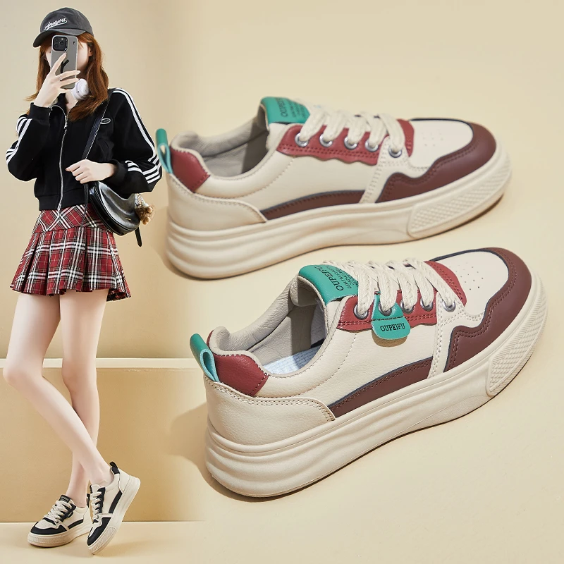 2025春季新款小白鞋女韩版ins百搭学生厚底运动板鞋时尚休闲鞋