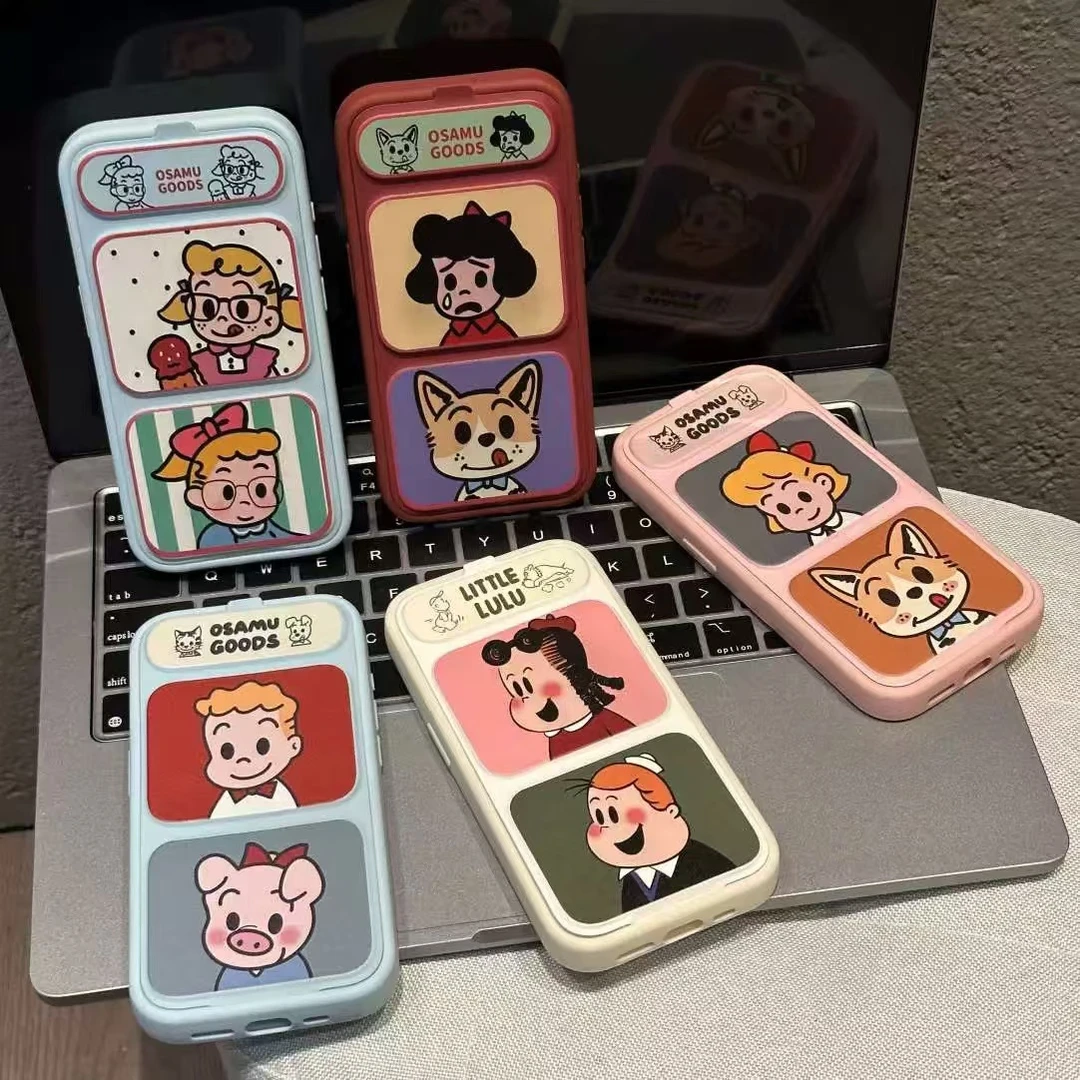 ins卡通原田治男孩适用iPhone16promax手机壳15创意14全包13防摔