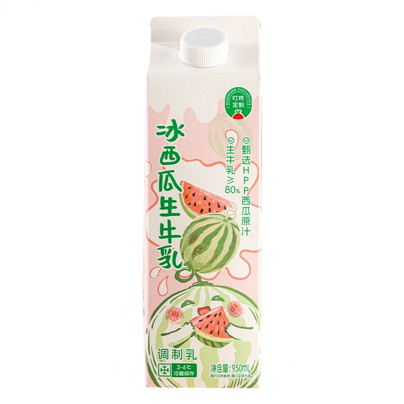 叮咚定制冰西瓜牛乳 950mL/盒