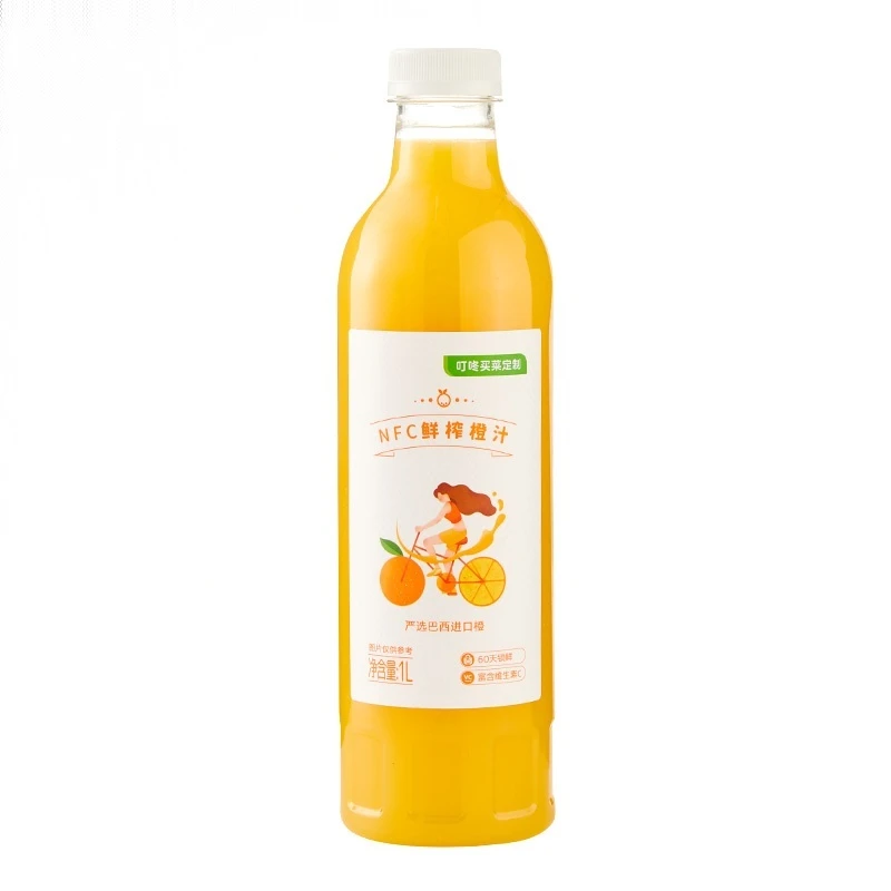【2件】叮咚定制NFC鲜榨橙汁 1L/瓶*2