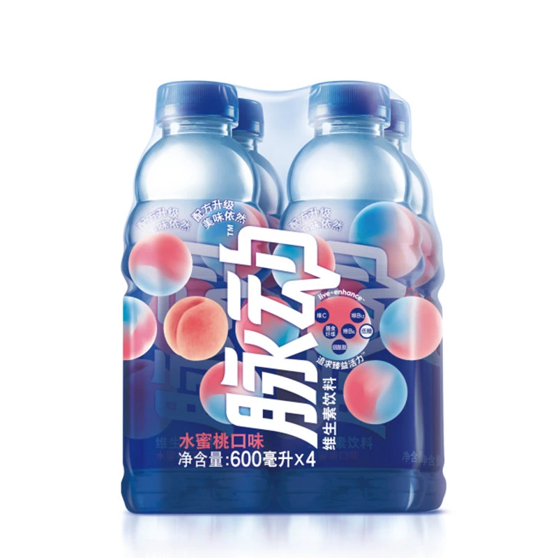 脉动维生素饮料水蜜桃味 600ml*4瓶