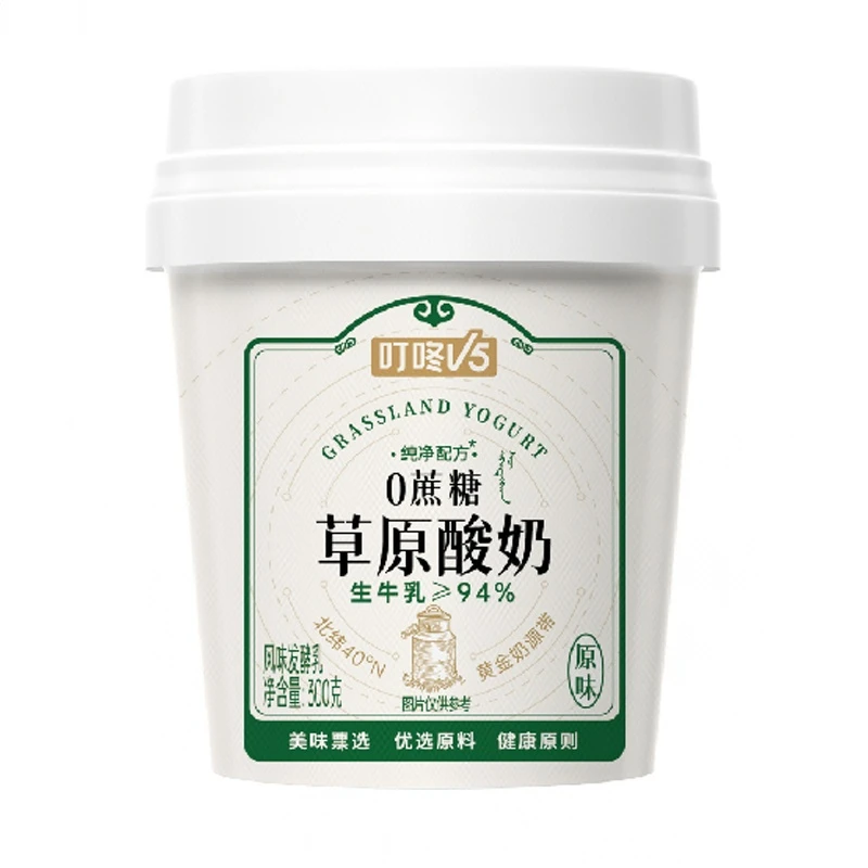 叮咚V5草原0蔗糖酸奶 300g/桶