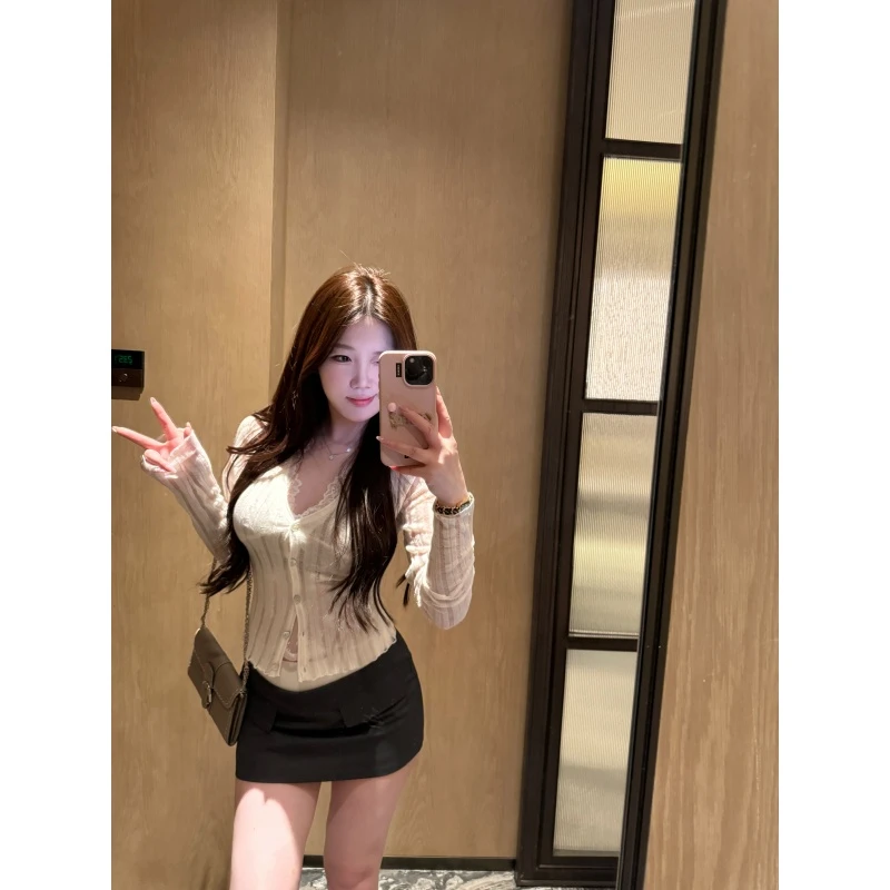 一只雪雪【恰好时光】新款秋季气质韩版休闲撞色运动百搭短裙半身裙