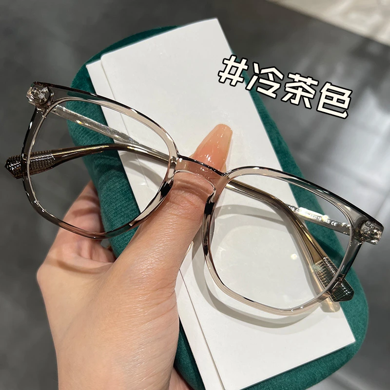 时尚通透素颜框上镜显瘦清新防蓝光眼镜近视可配有度数-01219
