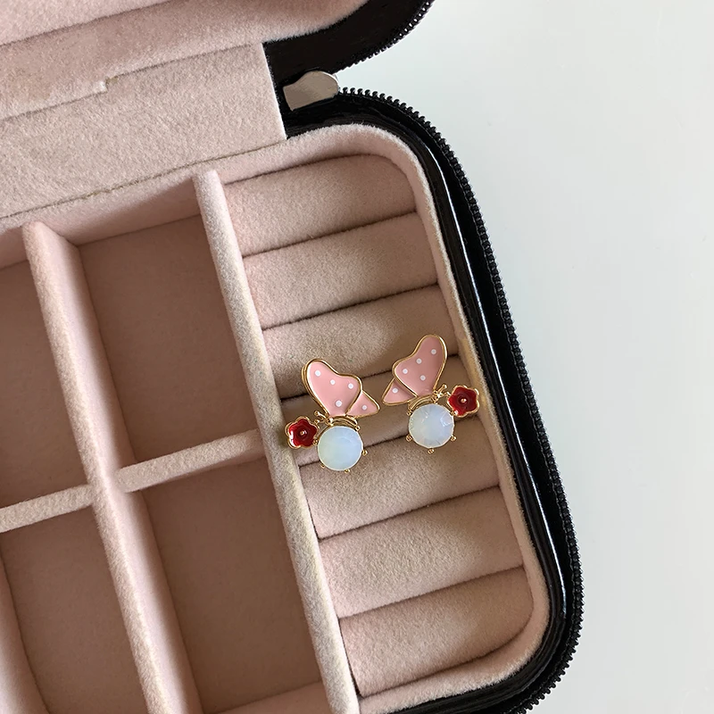 铜合金耳饰 新款小清新耳环时尚甜美通勤百搭耳钉0124039