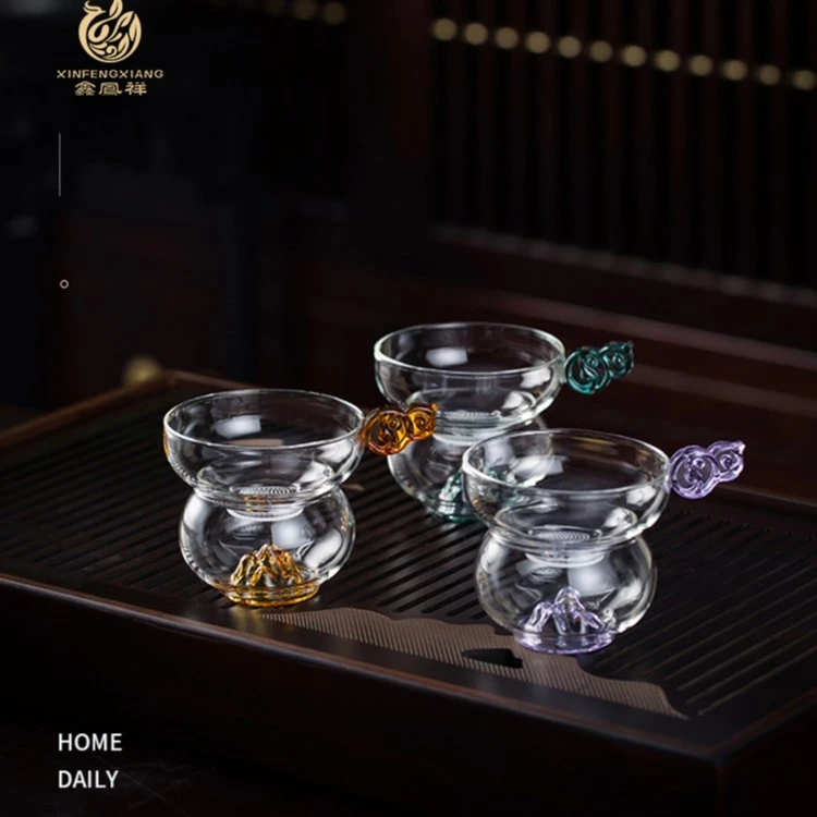 鑫凤祥茶漏激光打孔一体全玻璃过滤网高硼硅耐热玻璃创意手工加厚
