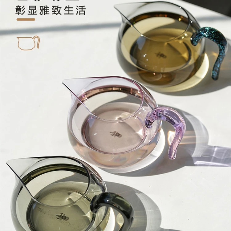 禾器绮彩淡然紫罗兰公道杯分茶器烟灰色怡然公道杯