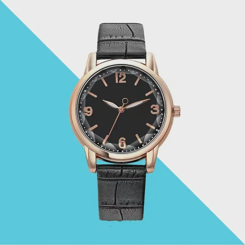 神秘菱形气质女表 女士典雅黑色圆盘轻奢腕表-036BDH