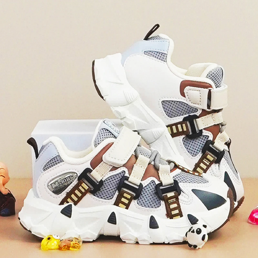 几米熊2025春季新款时尚帅气机能舒适软底卡通小童鞋男童机能鞋