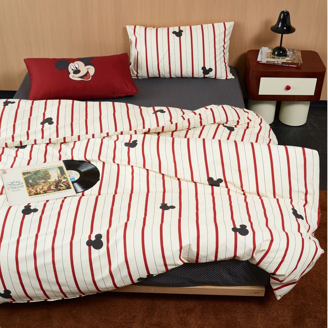 小玲子 热恋 100%全棉纯棉三件套四件套大版印花工艺 可爱卡通风