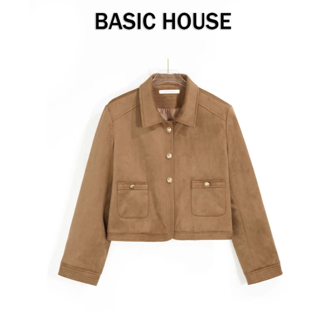 Basic House/百家好24秋季经典时尚复古百搭长袖外套