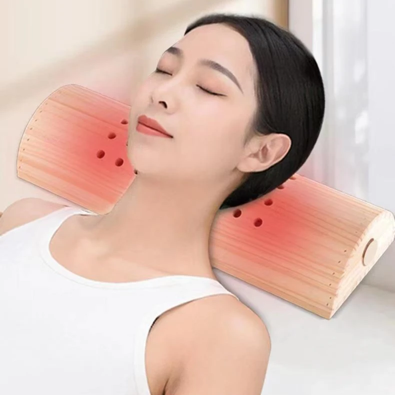 【保护脖子颈椎】定制款实木设计艾灸颈椎枕多用熏蒸实木盒