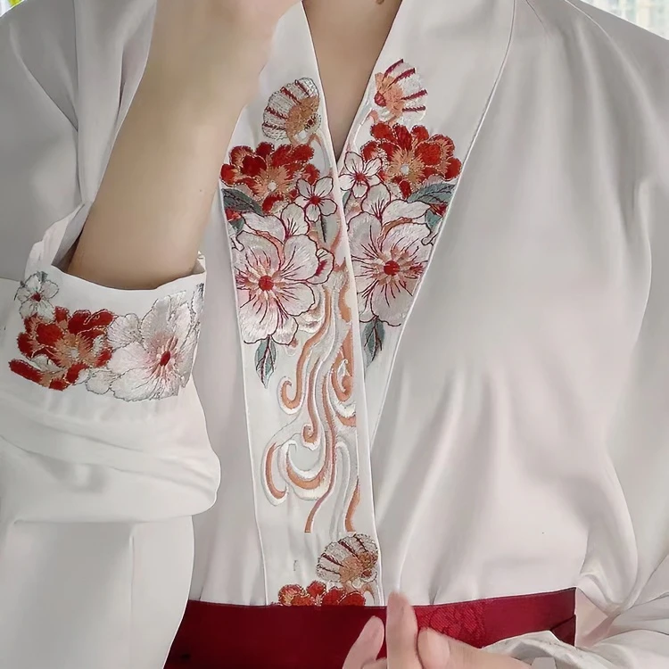 长歌星汉-【美人鱼上衣】飞机袖马面裙夏季刺绣上衣百搭传统长袖