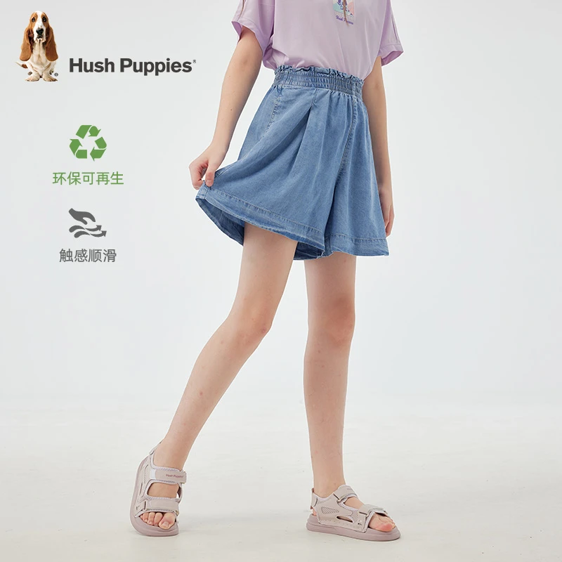 暇步士童装夏季新款女童宽松透气时尚休闲牛仔短裤