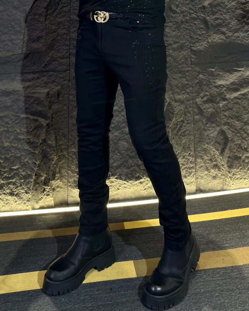 2024年新款上新时尚显瘦休闲高弹秋冬百搭男士牛子裤