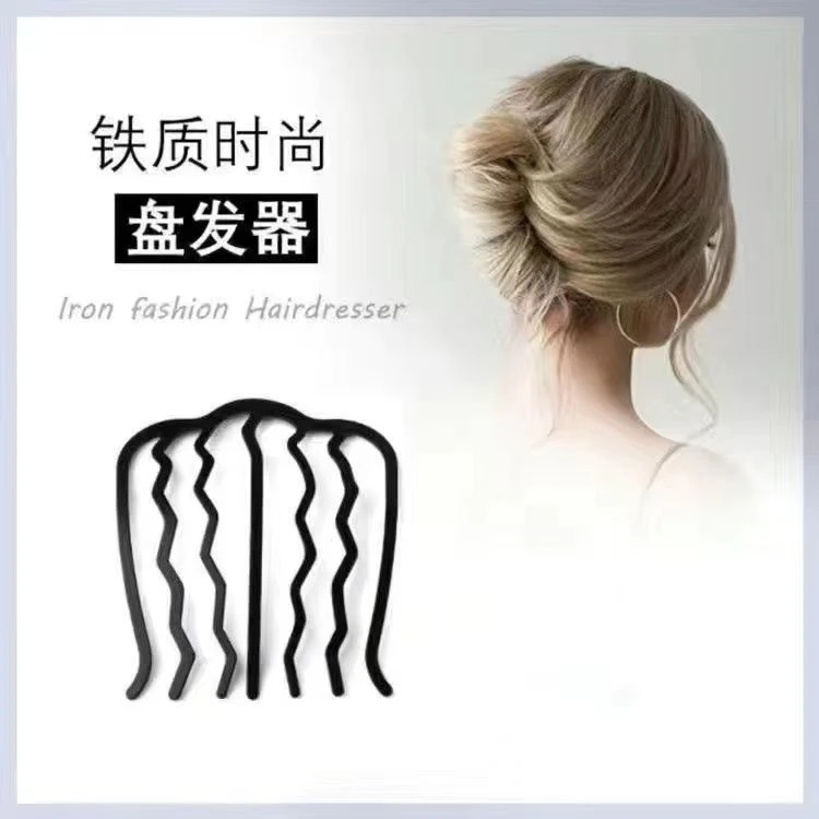 丸子头懒人组合盘发铁质编发簪盘发插简约花苞盘发工具6件套