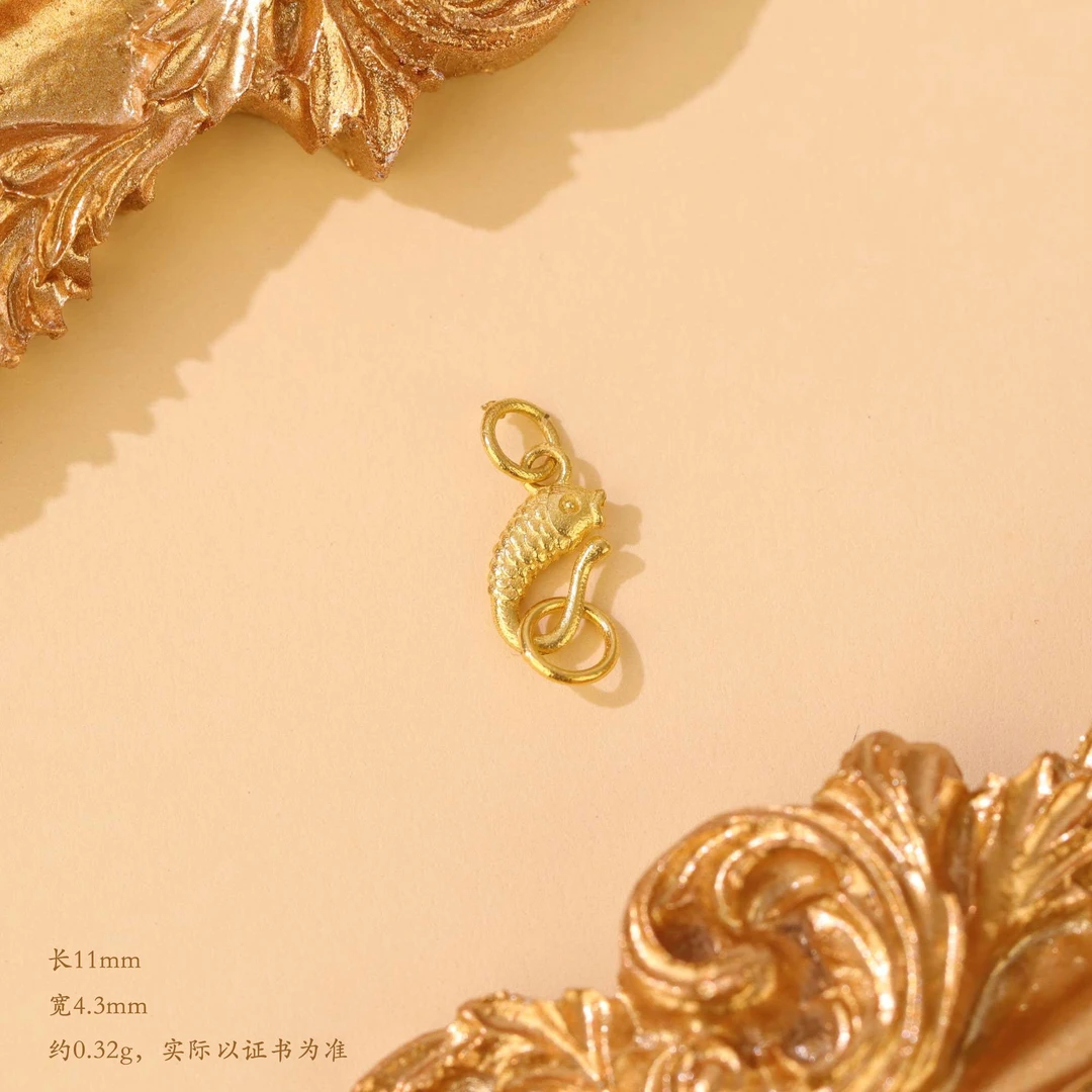 (G12)18K金diy珍珠项链扣头锦鲤扣手工编绳串珠手链手串连接扣
