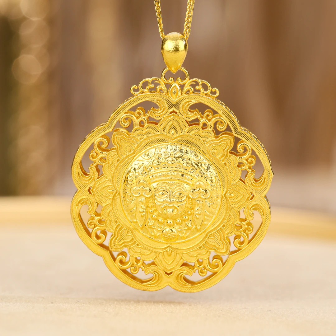 【来福】18K金花丝工艺扎基拉姆重金吊坠