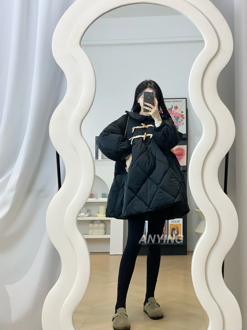 可爱女人/孕妇外套秋冬季外穿棉服加厚套装新上衣连衣裙减龄百搭