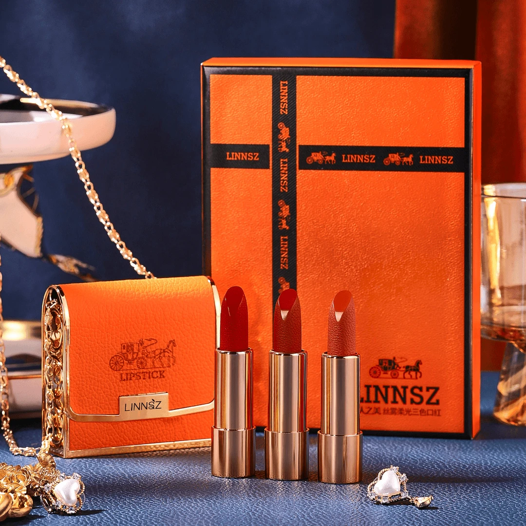 琳妆橙人之美丝雾柔光口红三支装礼盒装 情人节日生日毕业礼物