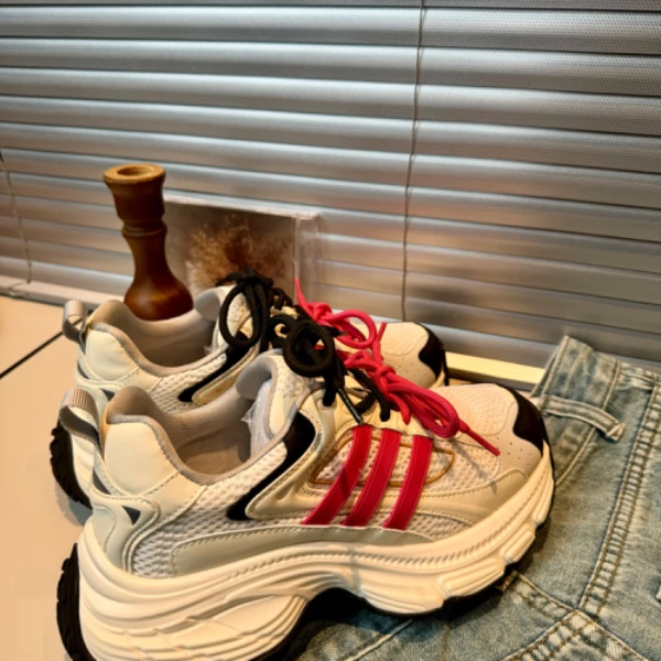 2024 新款厚底网面透气系带休闲运动鞋老爹鞋网红时尚百搭夏季