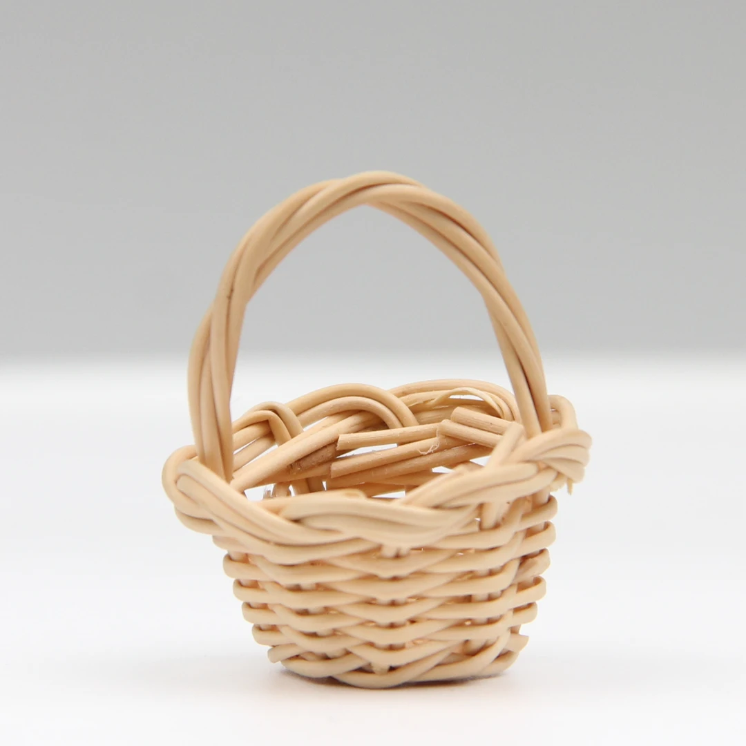 马绊草小篮子 竹草棕藤编手工艺/圣诞树装饰/家用创意/简约小礼品