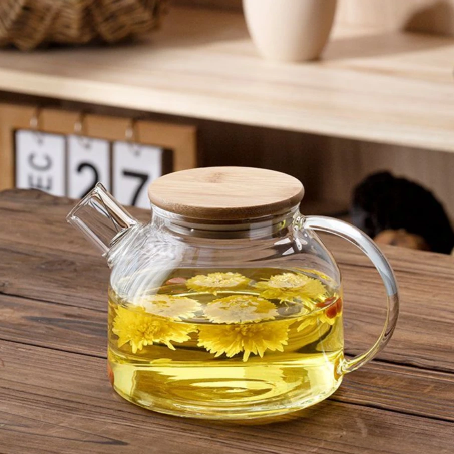 耐热玻璃花茶壶下午茶水果茶壶电陶炉加热花草茶壶1L