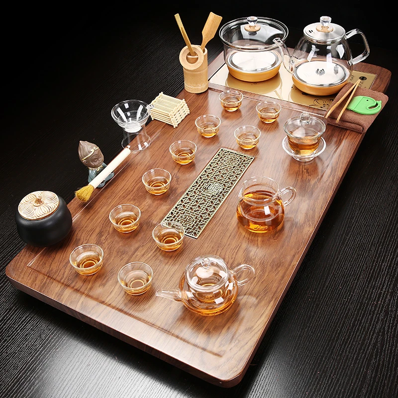 家用茶盘高档底部上水烧水一体轻奢客厅茶具套装整套大茶台茶海