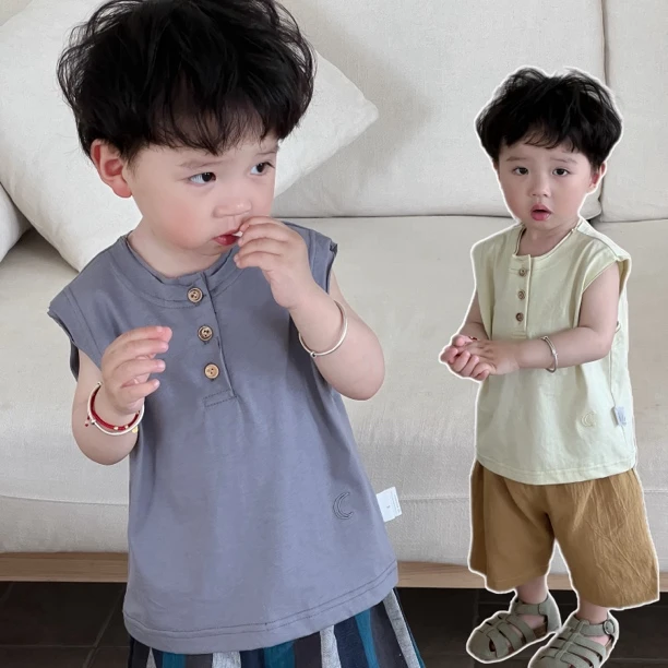 【小月牙】婴幼儿夏季韩版无袖背心宝宝坎肩