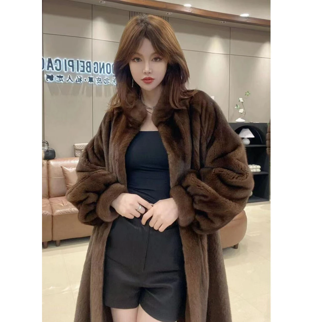 D.NORTHEAST时代大东北6859时尚简约貂皮大衣