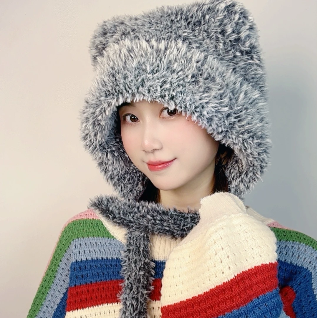 超暖和小熊帽韩版冬季送女友