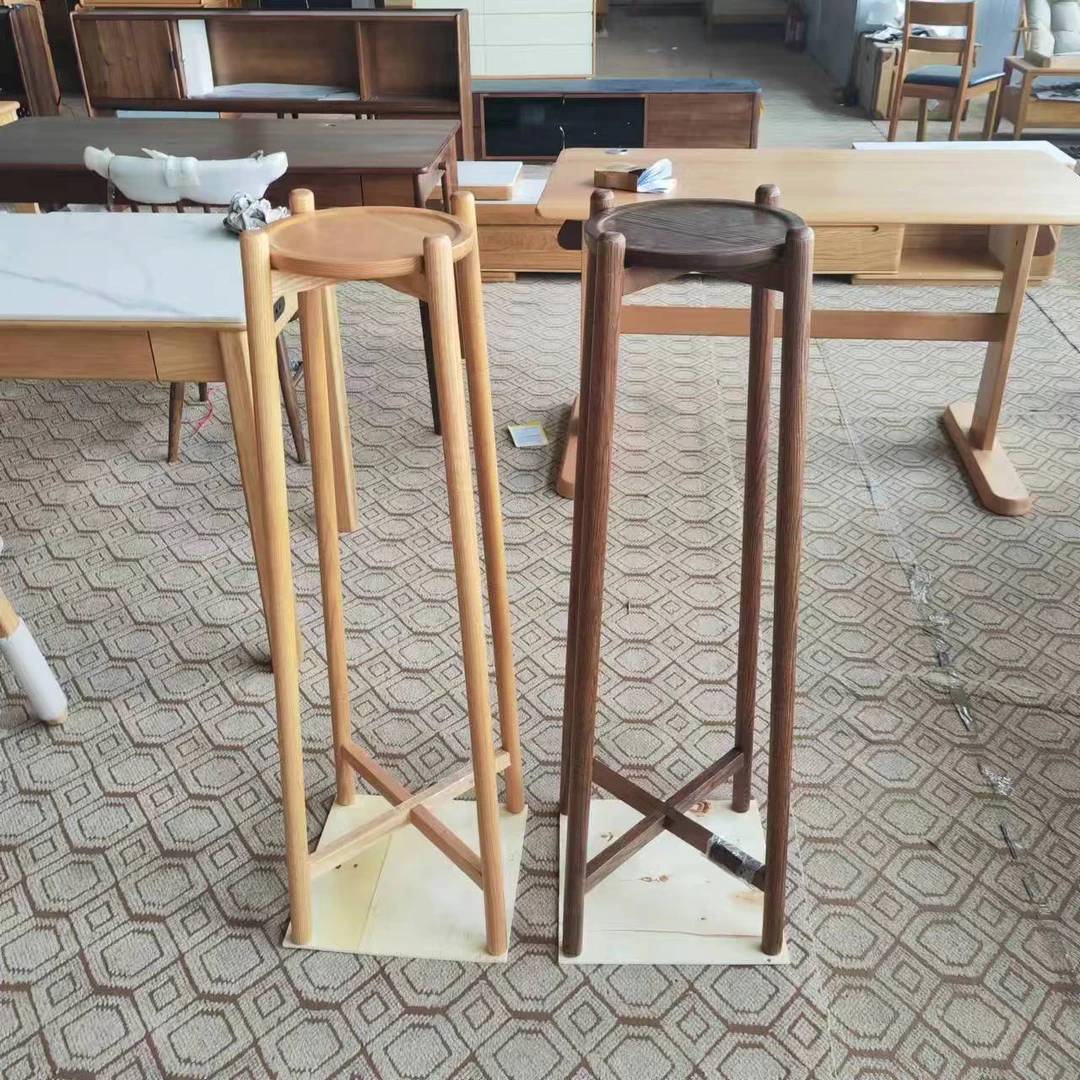 330*330*1050MM红橡木微瑕花架室内花架子落地式阳台置物架客厅