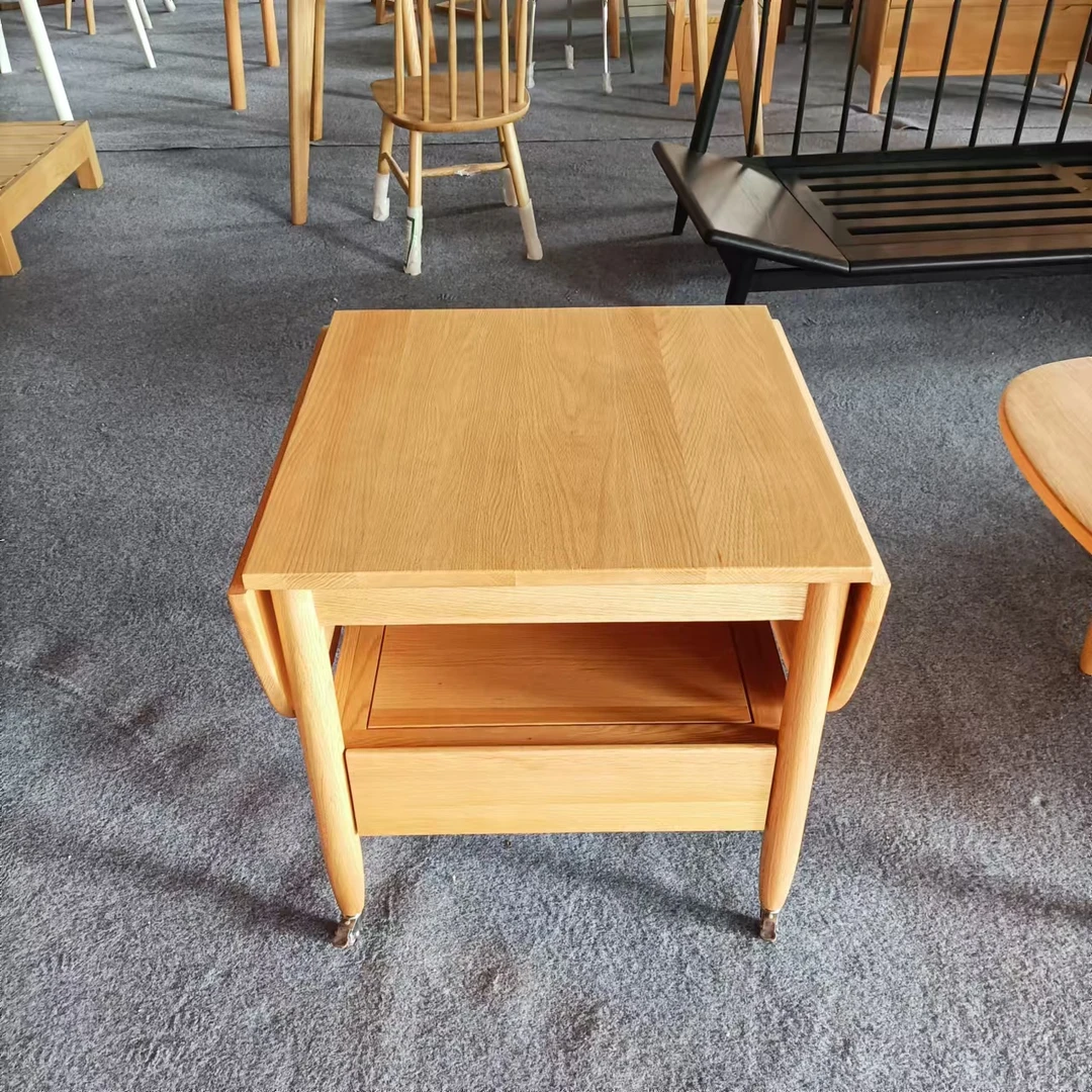 微瑕红橡木茶几餐桌家用原木色茶桌客厅家用茶台