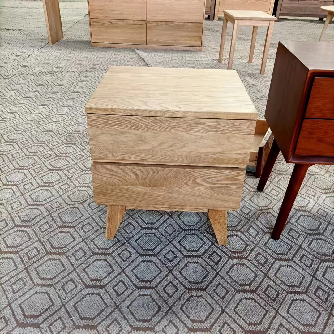 全实木床头柜卧室小灯桌床头柜阳台小花架橡木简约矮柜