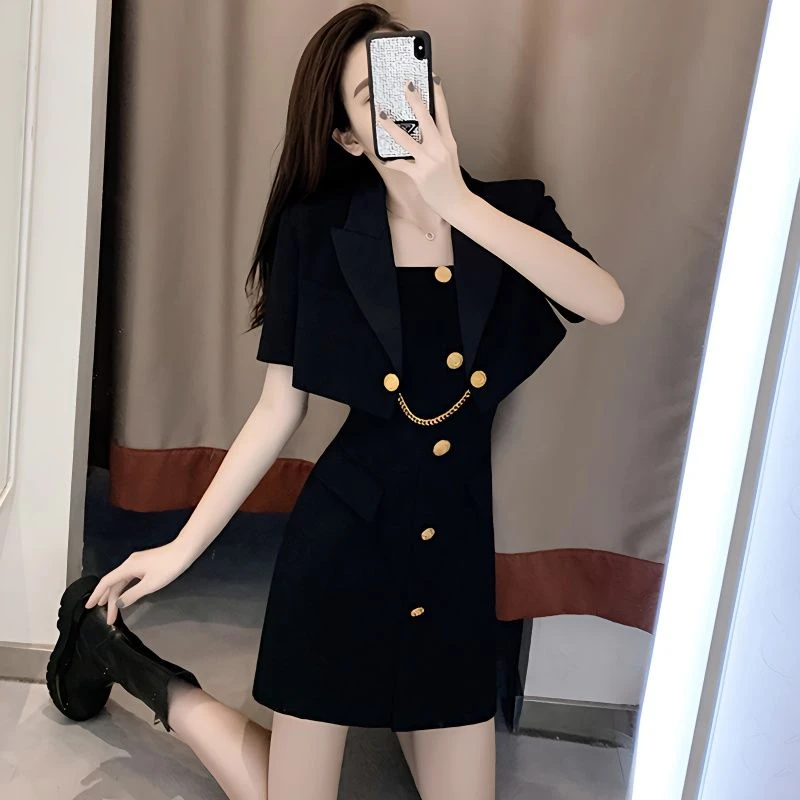 西装套装女2023新款夏季气质甜酷高级感西装套装女夏款洋气8254