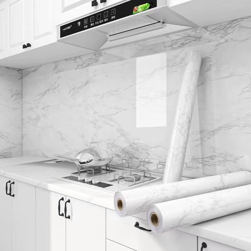 厨房防油贴纸加厚耐高温灶台橱柜贴膜自粘壁纸防水耐磨铝箔墙纸贴