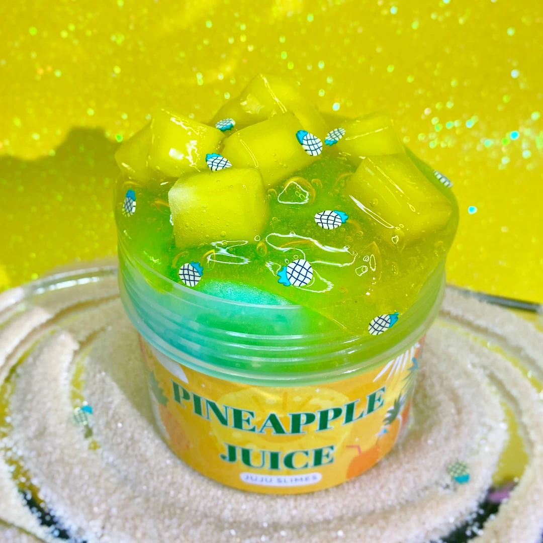 一杯菠萝汁｜雪糕泥透泰布丁三拼原创手工安全解压玩具猪猪史莱姆